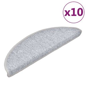 vidaXL Schodov&eacute; rohože 10 ks 56 x 17 x 3 cm světle &scaron;ed&eacute;, půlkulat&eacute;