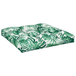 vidaXL Podu&scaron;ka na pohovku z palet vzor listů 70 x 70 x 12 cm