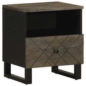 vidaXL Nočn&iacute; stolek čern&yacute; 40 x 33 x 46 cm masivn&iacute; mangovn&iacute;kov&eacute; dřevo