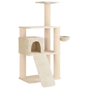 vidaXL Kočič&iacute; strom se &scaron;krabac&iacute;mi sloupky sisal Kr&eacute;mov&aacute; 173 cm