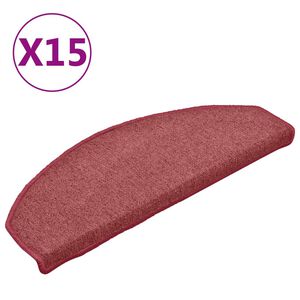 vidaXL Schodov&eacute; rohože 15 ks 65 x 24 x 4 cm bord&oacute; půlkulat&eacute; velk&eacute;