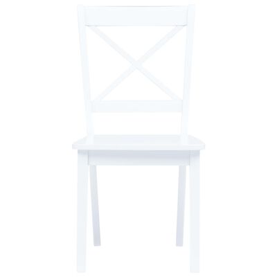 vidaXL Jídelní židle 2 ks bílé masivní kaučukovník