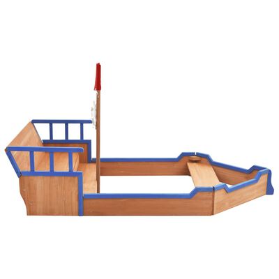 vidaXL Pískoviště pirátská loď jedlové dřevo 190 x 94,5 x 101 cm