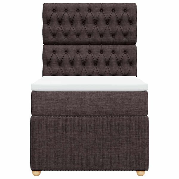vidaXL Box spring postel s matrac&iacute; tmavě hněd&aacute; 80x200 cm textil