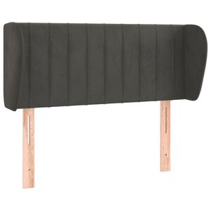 vidaXL Čelo postele typu u&scaron;&aacute;k tmavě &scaron;ed&eacute; 83x23x78/88 cm samet