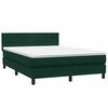 vidaXL Box spring postel s matrac&iacute; tmavě zelen&aacute; 140x210 cm samet