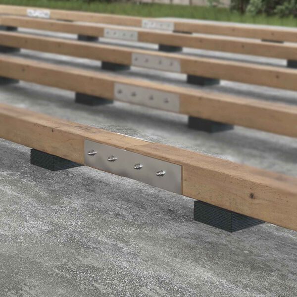 vidaXL Gumov&yacute; granulačn&iacute; zahradn&iacute; pad Čern&yacute; 9 x 9 x 0,3 cm Guma