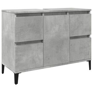 vidaXL Skř&iacute;ňka pod umyvadlo betonově &scaron;ed&aacute; 80x33x60 cm kompozitn&iacute; dřevo