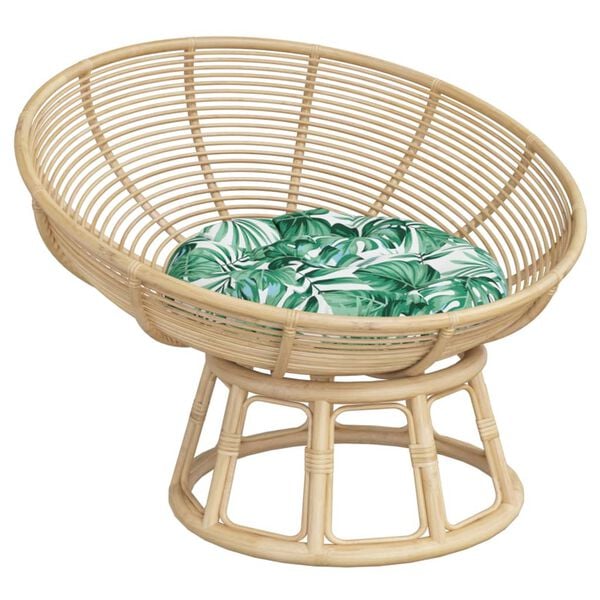 vidaXL Kulat&yacute; sed&aacute;k vzor list&iacute; &Oslash; 60 x 11 cm oxfordsk&aacute; tkanina