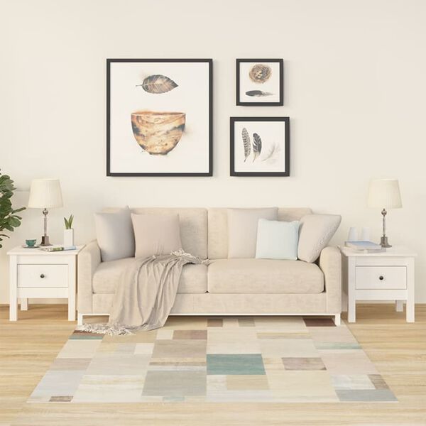 vidaXL Odkládací stolky 2 ks bílé 40 x 40 x 39 cm masivní borovice