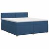 vidaXL Postel boxspring s matrac&iacute; s čelo Modr&aacute; 200 x 200 cm Textil