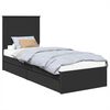 vidaXL Postel s &uacute;ložn&yacute;m prostorem Čern&aacute; 75 x 190 cm Kompozitn&iacute; dřevo