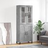 vidaXL Skř&iacute;ň highboard betonově &scaron;ed&aacute; 69,5x34x180 cm kompozitn&iacute; dřevo