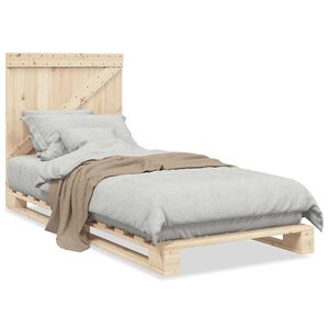 vidaXL R&aacute;m postele s čelem 90 x 200 cm masivn&iacute; borov&eacute; dřevo