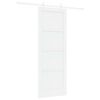 vidaXL Posuvn&eacute; dveře 78 x 211 cm Kompozitn&iacute; dřevo B&iacute;l&aacute;