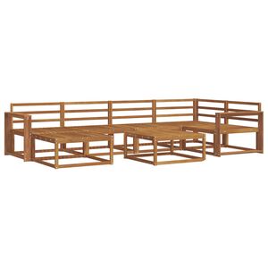 vidaXL Venkovn&iacute; pohovkov&aacute; souprava 7 pcs Př&iacute;rodn&iacute;