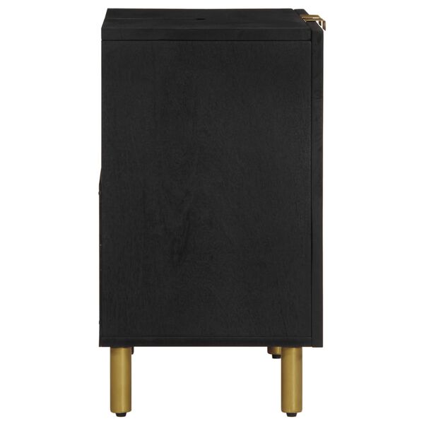 vidaXL Koupelnov&aacute; skř&iacute;ňka pod umyvadlo čern&aacute; 62 x 33 x 58 cm kompozit