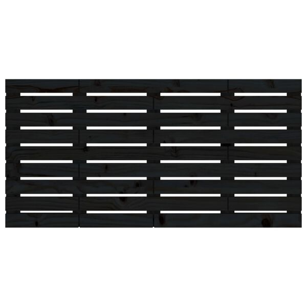 vidaXL N&aacute;stěnn&eacute; čelo postele čern&eacute; 156x3x63 cm masivn&iacute; borov&eacute; dřevo