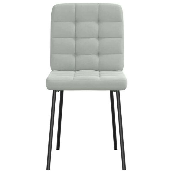 vidaXL J&iacute;deln&iacute; židle 2 ks světle &scaron;ed&eacute; samet