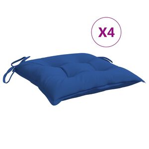 vidaXL Podu&scaron;ky na židli 4 ks modr&eacute; 40 x 40 x 7 cm l&aacute;tka oxford