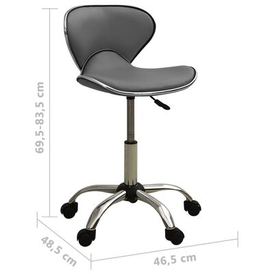 vidaXL Kancelářská židle šedá umělá kůže