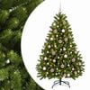 vidaXL Uměl&yacute; v&aacute;nočn&iacute; stromek světle zelen&yacute; s ozdobami 120 cm 150 LED