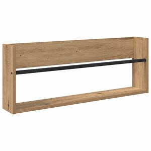 vidaXL Reg&aacute;l na časopisy s polic&iacute; Artisanov&yacute; dub 80 x 12 x 30 cm