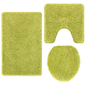 vidaXL Sada protiskluzov&yacute;ch koupelnov&yacute;ch rohož&iacute; 3 ks Zelen&aacute; 50 x 80 cm