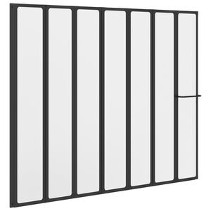 vidaXL Sprchov&aacute; z&aacute;stěna Čern&aacute; 168 x 140 cm Hlin&iacute;k