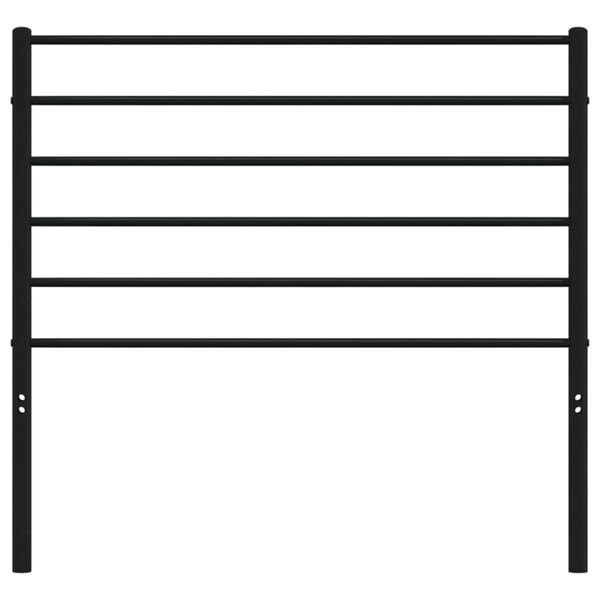 vidaXL Kovov&eacute; n&aacute;hradn&iacute; čelo postele čern&eacute; 80 cm