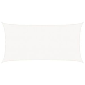 vidaXL Plachta proti slunci z HDPE obd&eacute;ln&iacute;kov&aacute; 2x4 m b&iacute;l&aacute;