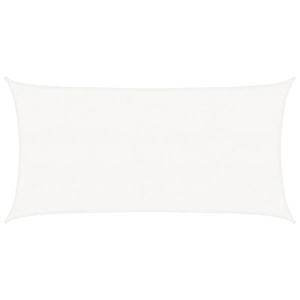 vidaXL Plachta proti slunci z HDPE obd&eacute;ln&iacute;kov&aacute; 2x4 m b&iacute;l&aacute;