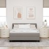 vidaXL Postel s boxspringem s matrac&iacute; Taupe 190 x 140 cm Polyester