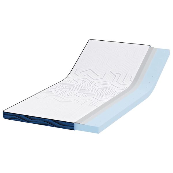 vidaXL Topper na matraci B&iacute;l&aacute; 100 x 200 cm Jacquardov&aacute; tkanina