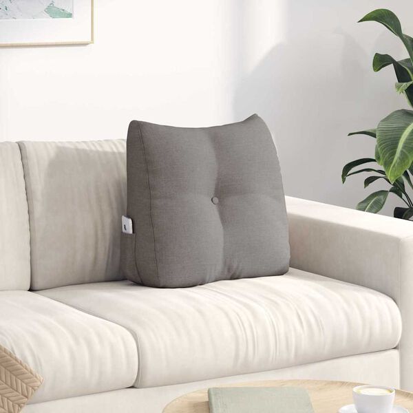 vidaXL Polštář na záda Taupe 45 x 24 x 50 cm textil