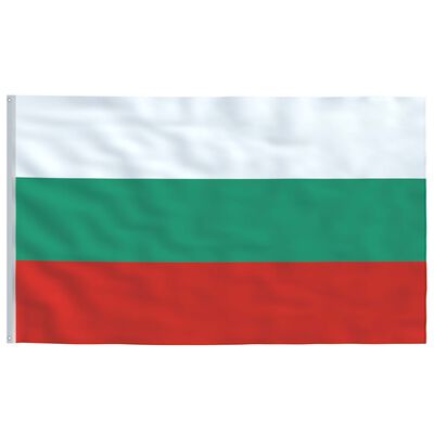 vidaXL Bulharská vlajka a stožár hliník 6 m