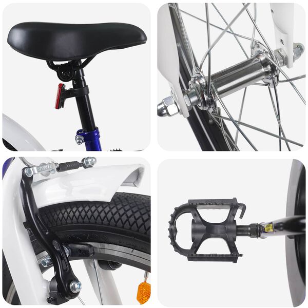 vidaXL Dětsk&eacute; Kolo 20 palců pro děti ve věku 6-11 let Modro-b&iacute;l&eacute;