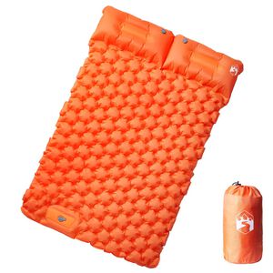 vidaXL Samonafukovac&iacute; kempingov&aacute; matrace s pol&scaron;t&aacute;ři 2 osoby oranžov&aacute;