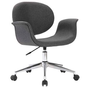 vidaXL Otočn&aacute; j&iacute;deln&iacute; židle &scaron;ed&aacute; textil