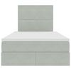 vidaXL Postel s &uacute;ložn&yacute;m prostorem a matrac&iacute; Světle &scaron;ed&aacute; 120 x 190 cm
