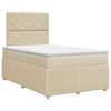 vidaXL Postel boxspring s matrac&iacute; s čelo Kr&eacute;mov&aacute; 120 x 190 cm Textil