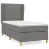 vidaXL Box spring postel s matrac&iacute; tmavě &scaron;ed&aacute; 90x190 cm textil