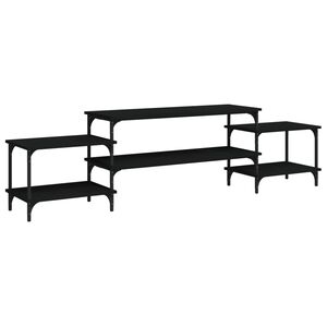 vidaXL TV skř&iacute;ňka čern&aacute; 197 x 35 x 52 cm kompozitn&iacute; dřevo
