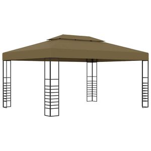 vidaXL Alt&aacute;n se zatahovac&iacute; střechou 3 x 4 m taupe 180 g/m&sup2;