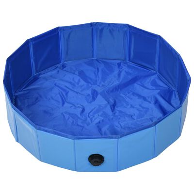 vidaXL Skládací bazén pro psy modrý 80 x 20 cm PVC