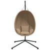 vidaXL Závěsné křeslo vajíčko se stojanem taupe ratan a ocel
