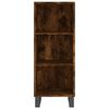 vidaXL Skř&iacute;ň highboard kouřov&yacute; dub 34,5 x 34 x 180 cm kompozitn&iacute; dřevo