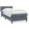 vidaXL Box spring postel s matrac&iacute; tmavě &scaron;ed&aacute; 90x210 cm samet