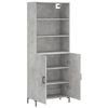 vidaXL Skř&iacute;ň highboard betonově &scaron;ed&aacute; 69,5x34x180 cm kompozitn&iacute; dřevo
