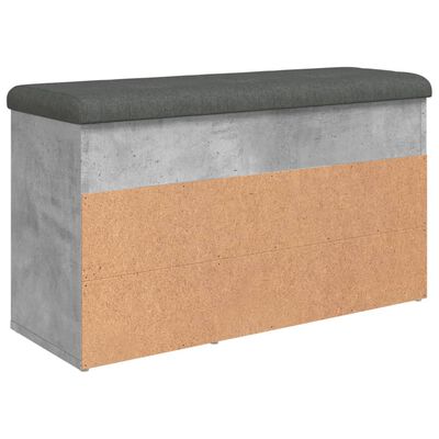 vidaXL Lavice s botníkem betonově šedá 82 x 32 x 45,5 cm dřevotříska